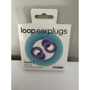 Loop Quiet 2 Earplugs Unisex One Size Violet Noise Reduction NWT